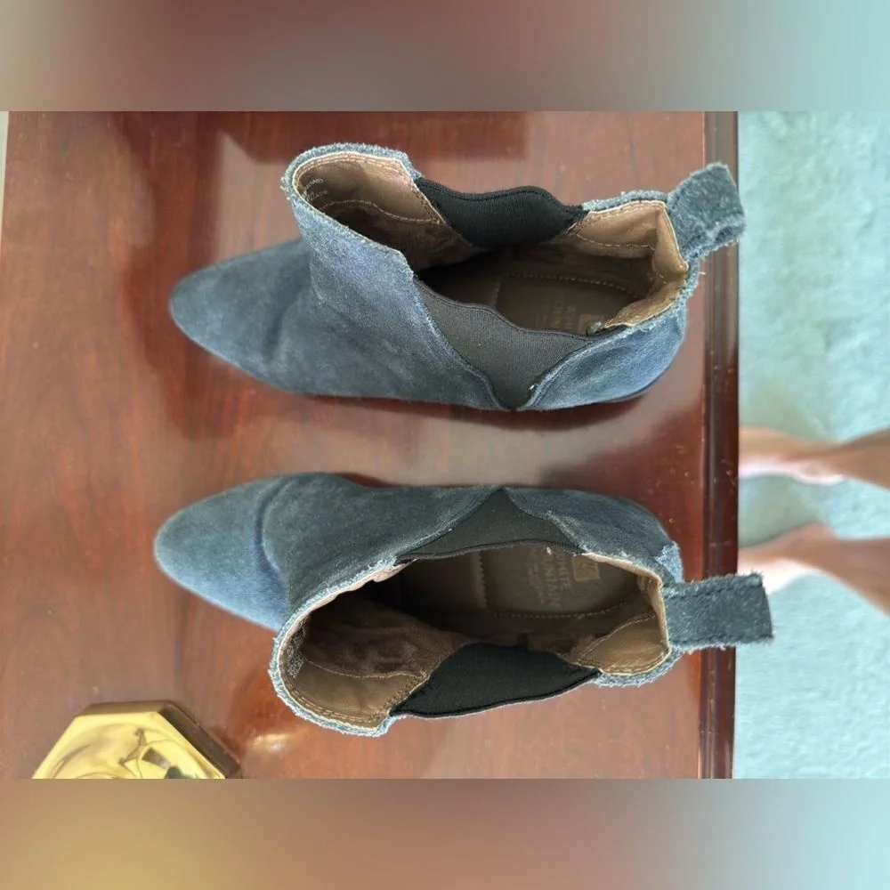 White Mountain‎ Women's Suede Leather Hammond Ankle Bootie Blue Size 9